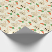 Bunny- en wortelpaaspatroon cadeaupapier (Hoek)