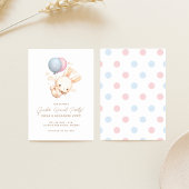 Bunny Et Balloon Invitation De La Partie De Révéla