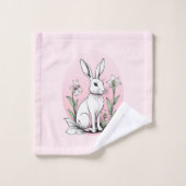 Bunny et Lilies (Gant de toilette)