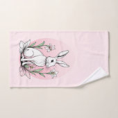 Bunny et Lilies (Serviette à main)