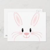 Bunny Face Briefkaart (Voorkant / Achterkant)