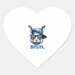 Bunny Face Bruh Meme Grappig Gezegde Bro Groeten E Hart Sticker