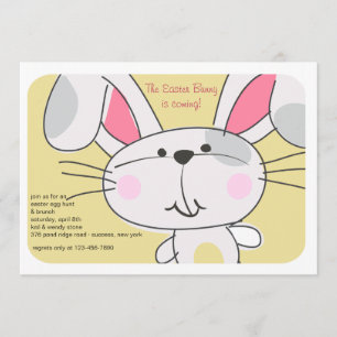 Bunny Face Invitation Kaart