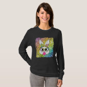 Bunny Face Leopard Glasses Bubble Gum Easter Day G T-shirt (Voorkant volledig)