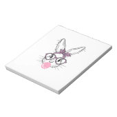Bunny Face Luipaard Bril Bubble Gum Pasen Dag G Notitieblok (Gedraaid)