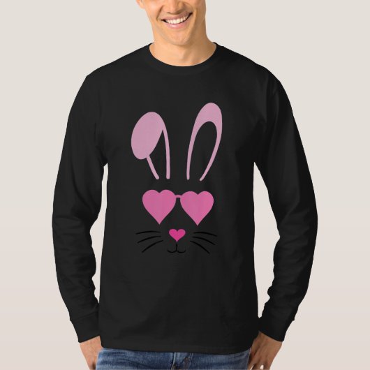 Bunny Face met zonnebrillen voor jongens Mannen Ki T-shirt (Voorkant)