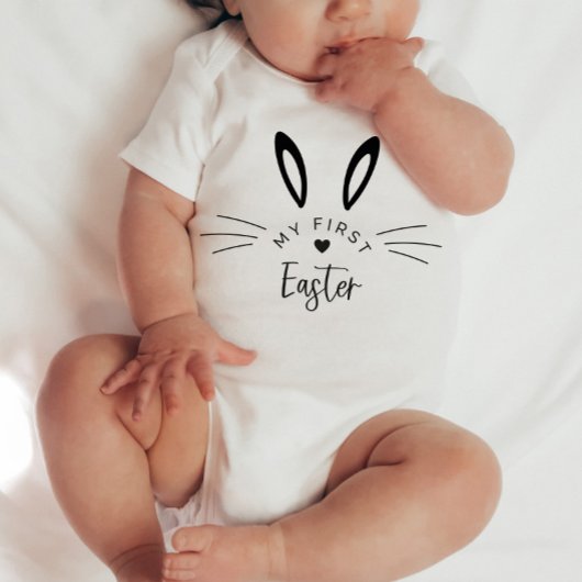 Bunny Face My First Easter Baby Bodysuit