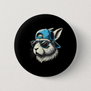 Bunny Face Pet Zonnebrillen Happy Easter Day Boy K Ronde Button 5,7 Cm