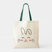 Bunny face tote bag (Achterkant)