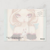 Bunny - fairy albino bunny briefkaart (Achterkant)