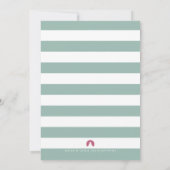 Bunny Family Couples Baby shower Invitation Turquo (Dos)