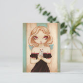 Bunny - fée albino lapin carte postale (Debout devant)