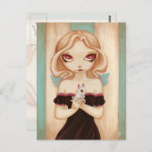 Bunny - fée albino lapin carte postale (Devant / Derrière)