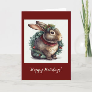 Bunny Festif Plié Vacances / Carte de Noël