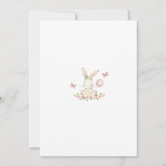 Bunny First Birthday Invitation (Dos)