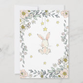 Bunny First Birthday Invitation Kaart (Achterkant)