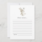 Bunny First Birthday Time Capsule Note Kaart (Voorkant)