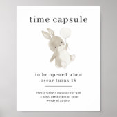 Bunny First Birthday Time Capsule Poster (Voorkant)
