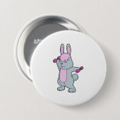 Bunny Fitness Dumbbell Ronde Button 7,6 Cm (Voorkant /achterkant)