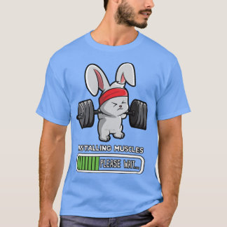 Bunny Fitness Gym Workout Spieren Installeren jong T-shirt