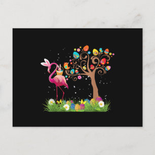 Bunny Flamingo Easter 2021   Cute Flamingo Lovers Briefkaart