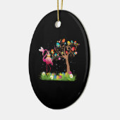 Bunny Flamingo Easter 2021 | Cute Flamingo Lovers Keramisch Ornament (Links)