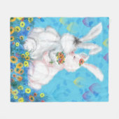 Bunny Fleece Blanket - Hug Deken (Voorkant (Horizontaal))