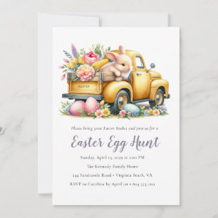Bunny floral de Whimsical Invitation chasse aux oe