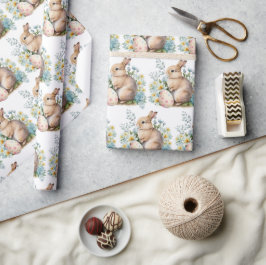 Bunny & Floral Egg Cadeaupapier