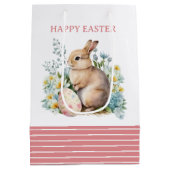 Bunny & Floral Egg Medium Cadeauzakje (Achterkant)