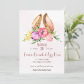 Bunny Floral Oreilles Pâques Invitation (Debout devant)