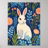 Bunny Floral Poster (Voorkant)