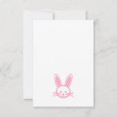 Bunny floral rose Invitation Anniversaire (Dos)