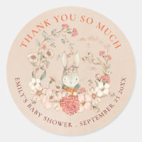  Bunny Florals Dank u voor elk Baby shower