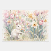 Bunny Florals for Spring-Easter  Inpakpapier Vel (Voorkant 3)