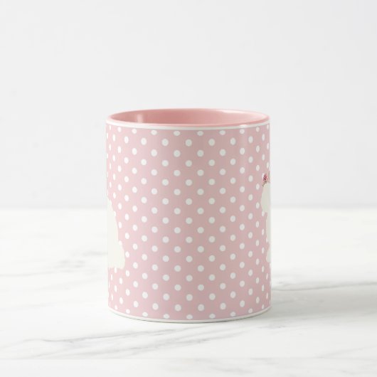 Bunny Flower Bouquet Coffee Mok (Midden)