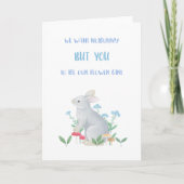 Bunny Flower Girl Proposal Card Kaart (Voorkant)