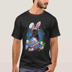 Bunny French Bulldog met eiermandje sneller T-shirt