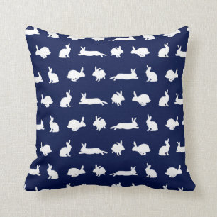 Bunny Frenzy Pillow (marine) Kussen