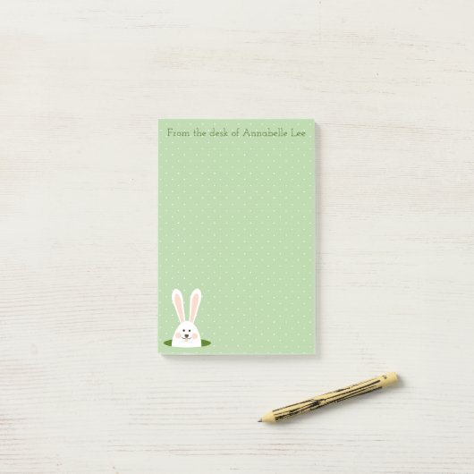 Bunny Fun personaliseren Post-it® Notes (Op bureau)