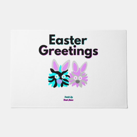 Bunny Fuzzies Deurmat (Voorkant)