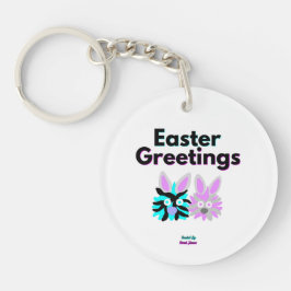 Bunny Fuzzies Ronde Sleutelhanger