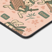 Bunny Gamer Keyboard Samurai  Bureaumat (Hoek)
