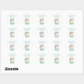 Bunny - gebedskaarslabel ronde sticker (Vel)