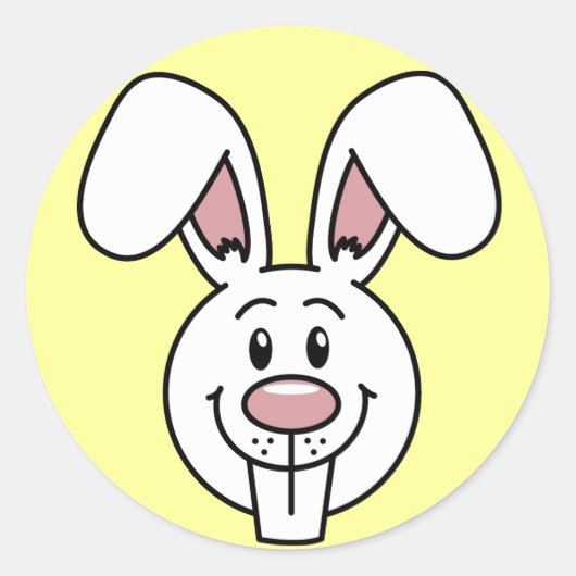 Bunny (geel) Sticker (Voorkant)