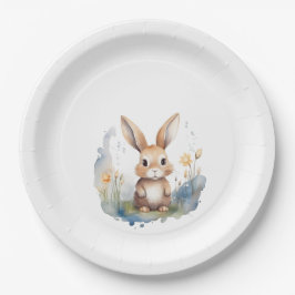 Bunny genderneutraal papieren bordje