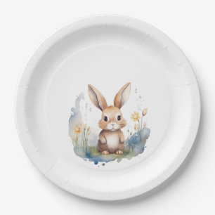 Bunny genderneutraal papieren bordje