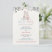 Bunny Genre Reveillez Baby shower Invitation (Debout devant)