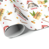 Bunny Gepersonaliseerde Kerstcadeau Wrap Cadeaupapier (Rol Hoek)