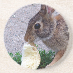 Bunny gevonden brood zandsteen onderzetter
